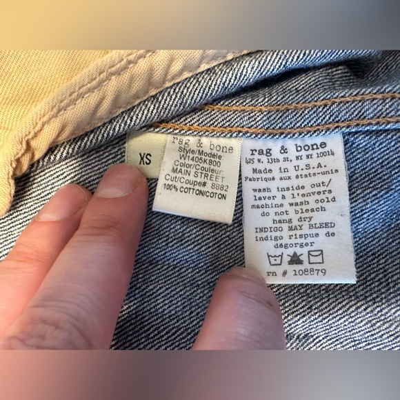 Rag & Bone Denim Vest Womens XSmall Blue Distressed Jean - Picture 3 of 7